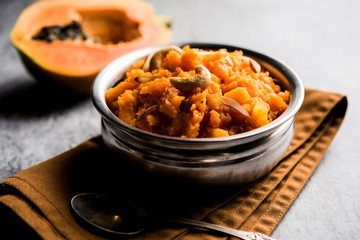 Papaya Halwa is a tasty indian sweet recipe