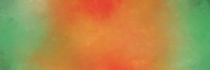 abstract painting background graphic with peru, medium sea green and gray gray colors and space for text or image. can be used as horizontal header or banner orientation