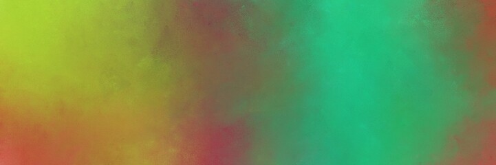 pastel brown and medium sea green colored vintage abstract painted background with space for text or image. can be used as header or banner