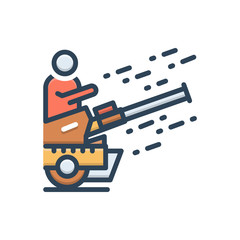 Color illustration icon for blitzkrieg