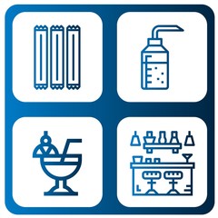 martini simple icons set