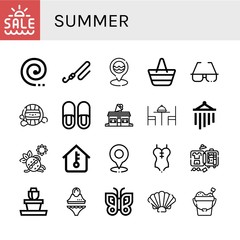 Set of summer icons