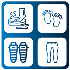 ankle simple icons set