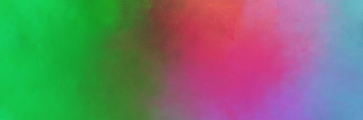 forest green, mulberry  and medium purple colored vintage abstract painted background with space for text or image. can be used as horizontal background texture