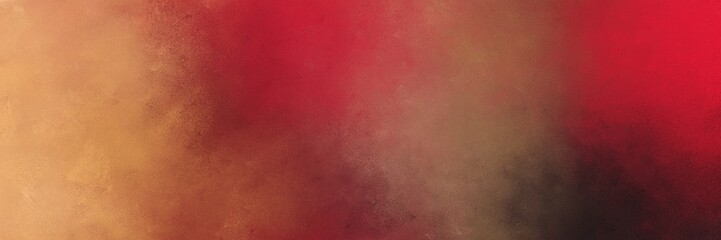 sienna, sandy brown and very dark pink colored vintage abstract painted background with space for text or image. can be used as horizontal background texture