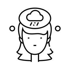 Raining line icon, concept sign, outline vector illustration, linear symbol.