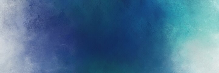vintage abstract painted background with dark slate gray, pastel blue and medium aqua marine colors and space for text or image. can be used as horizontal header or banner orientation