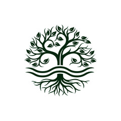 Tree nature logo vector