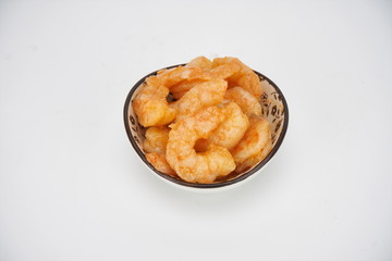 Fresh and full shelled shrimps