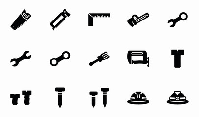 Fototapeta premium handyman tools iconset Vol 6