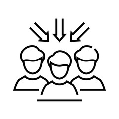 Personal obligations line icon, concept sign, outline vector illustration, linear symbol.