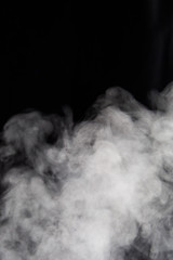  white smoke on a black background