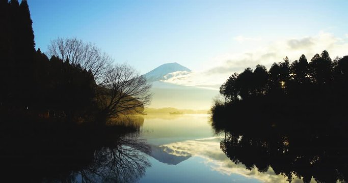 [timelapse] Sunrise from Mt.Fuji and Lake Tanuki, JAPAN