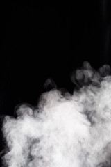  white smoke on a black background