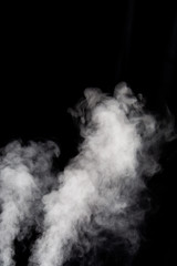  white smoke on a black background