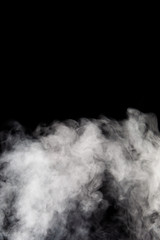  white smoke on a black background