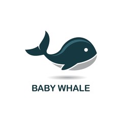 Baby whale icon