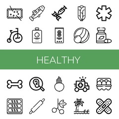 Set of healthy icons