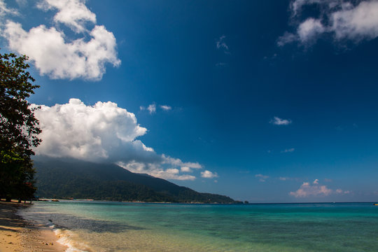 Tekek beach of Tioman island in Malaysia