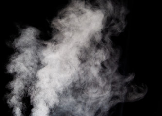  white smoke on a black background