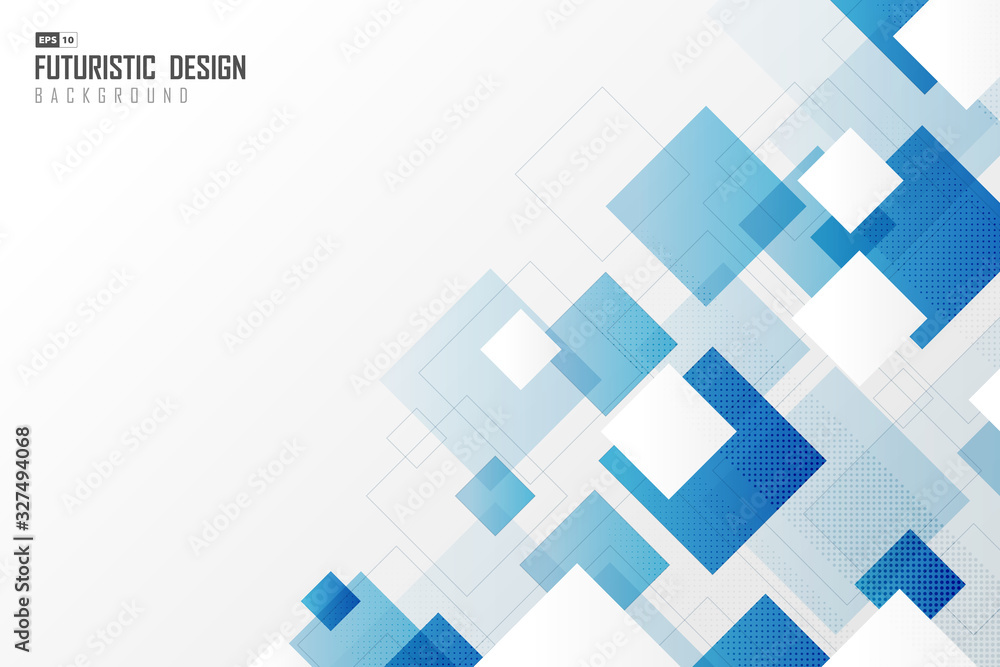 Poster abstract gradient blur square tech design technology pattern background. illustration vector eps10