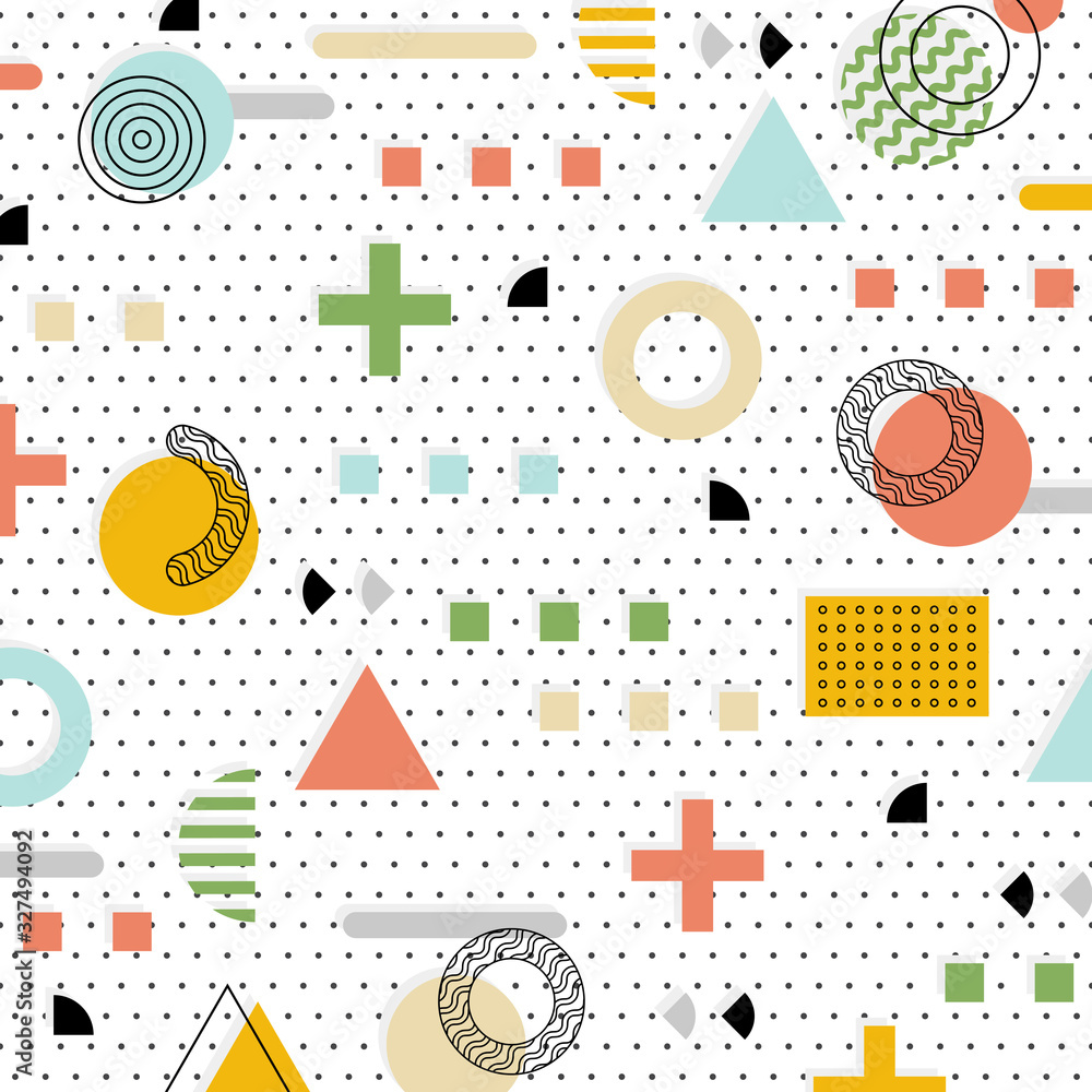 Aufkleber abstract colorful geometric pattern element design decoration background. illustration vector eps10