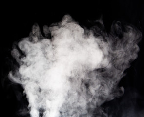  white smoke on a black background