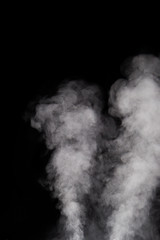  white smoke on a black background
