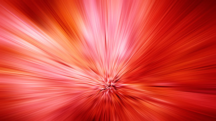Abstract radial color blurred background, red light background.