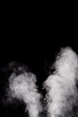  white smoke on a black background