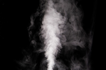  white smoke on a black background