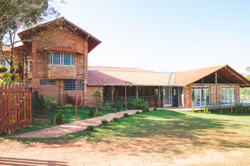 Obraz premium rustic farmhouse made with bricks