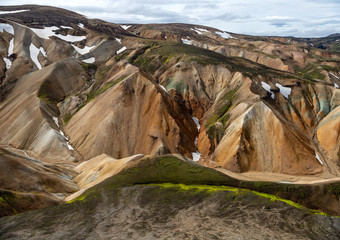 Volcanic mountains of Landmannalaugar in Fjallabak Nature Reserve. Iceland