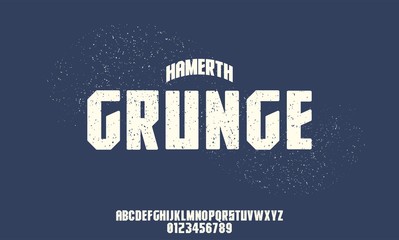 vintage grunge font, textured typeface multipurpose vector alphabet set