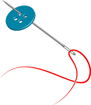 recommend clip art: Sewing Needle With A Piece of Thread