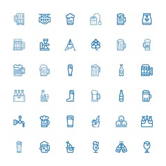 Editable 36 brew icons for web and mobile