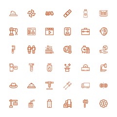 Editable 36 industry icons for web and mobile