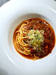 トマトソースのパスタ