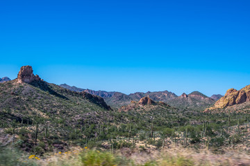 An overlooking view of nature in Apache Junction, Arizona