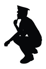 Police man silhouette