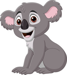 Cartoon cute baby koala sitting © tigatelu