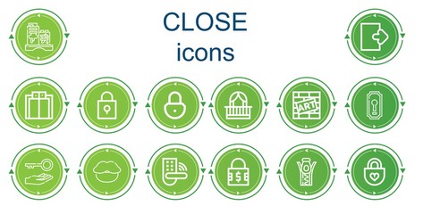 Editable 14 close icons for web and mobile