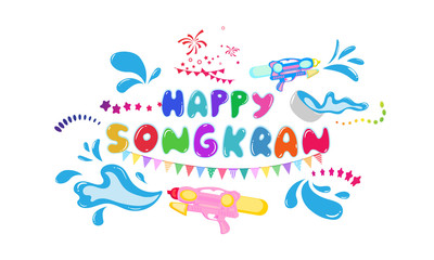 Fototapeta na wymiar Songkran festival celebration thailand holiday background