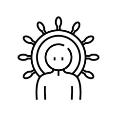 Ruler line icon, concept sign, outline vector illustration, linear symbol.