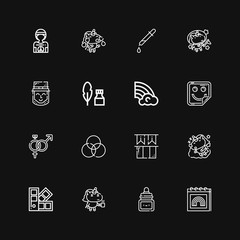 Editable 16 rainbow icons for web and mobile