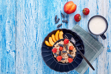 Oatmeal porridge. Healthy breakfast