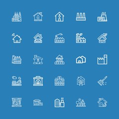 Editable 25 chimney icons for web and mobile