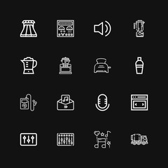 Editable 16 mixer icons for web and mobile