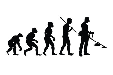 Revolution of human to silhouette