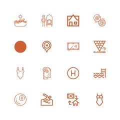 Editable 16 pool icons for web and mobile
